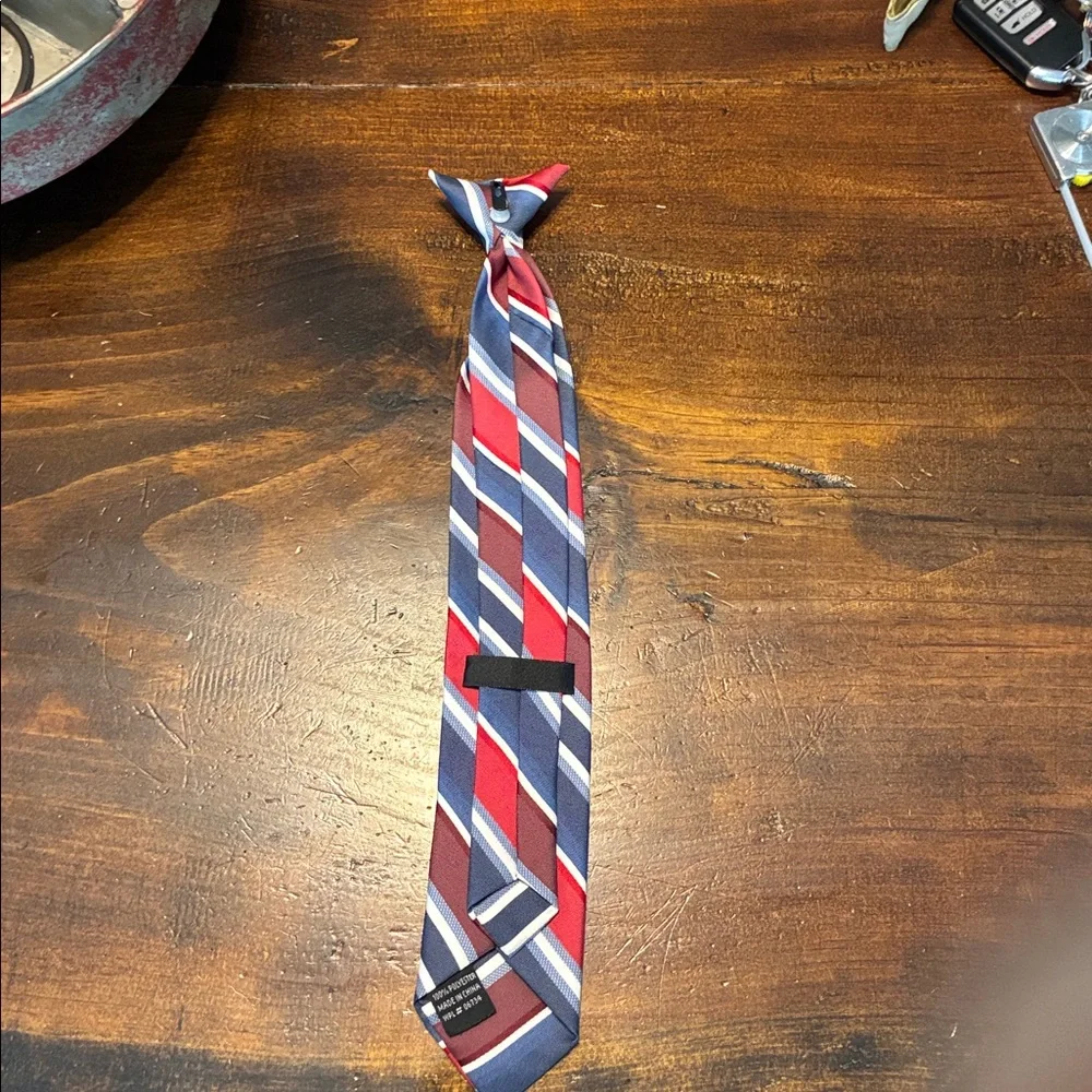 Boys red, white and blue neck tie